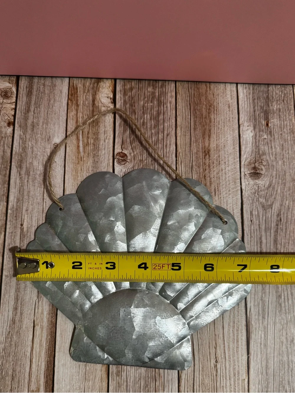 🐚 Galvanized Metal Scallop Shell Wall Decor
